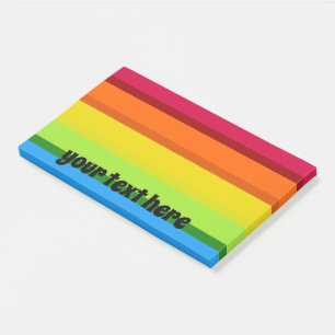Regenbogenstreifen mehrfarbig post-it klebezettel