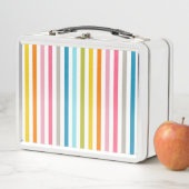 Regenbogenstreifen Metall Brotdose (Beispiel)