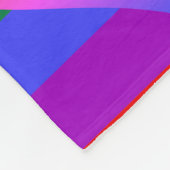 Regenbogenstreifen mit Herz und Individuelle Name Fleecedecke (Ecke)