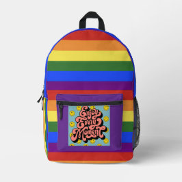 Regenbogenstreifen mit positivem Rucksack