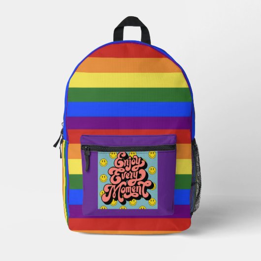 Regenbogenstreifen mit positivem Rucksack (Vorderseite)