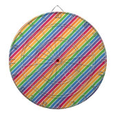 Regenbogenstreifen Muster Dartscheibe (vorne)