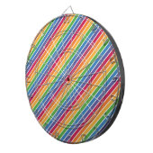 Regenbogenstreifen Muster Dartscheibe (Vorderseite rechts)