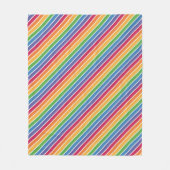 Regenbogenstreifen Muster Fleecedecke (Vorderseite)