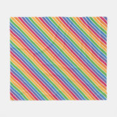 Regenbogenstreifen Muster Fleecedecke (Vorderseite (Horizontal))