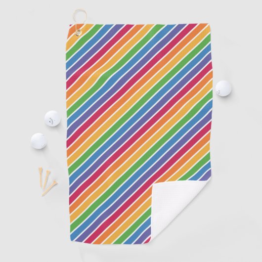 Regenbogenstreifen Muster Golfhandtuch (Insitu)