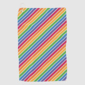 Regenbogenstreifen Muster Golfhandtuch (Vorderseite)