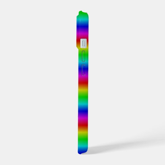 Regenbogenstreifen - Muster iPhone 15 Hülle (Linke Seite)