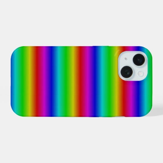 Regenbogenstreifen - Muster iPhone 15 Hülle (Rückseite (Horizontal))