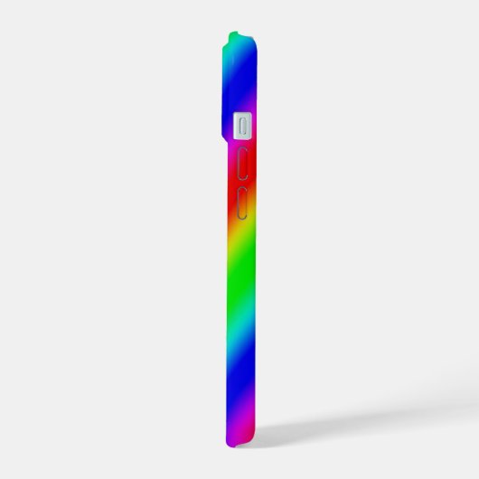 Regenbogenstreifen - Muster iPhone 15 Hülle (Linke Seite)