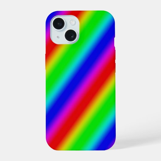 Regenbogenstreifen - Muster iPhone 15 Hülle (Rückseite)
