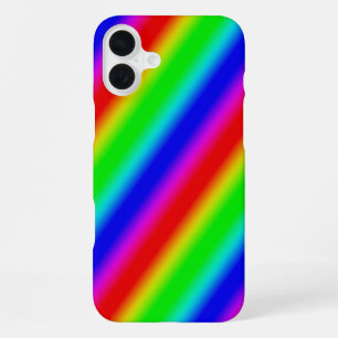 Regenbogenstreifen - Muster iPhone 16 Plus Hülle