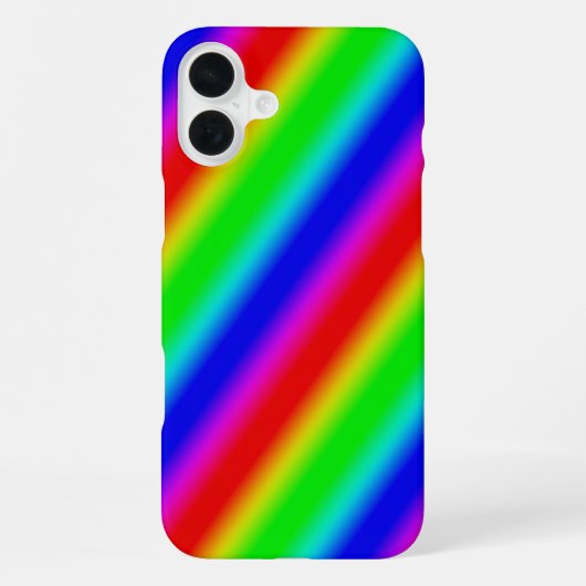 Regenbogenstreifen - Muster iPhone Hülle (Rückseite)