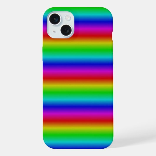Regenbogenstreifen - Muster iPhone Hülle (Rückseite)