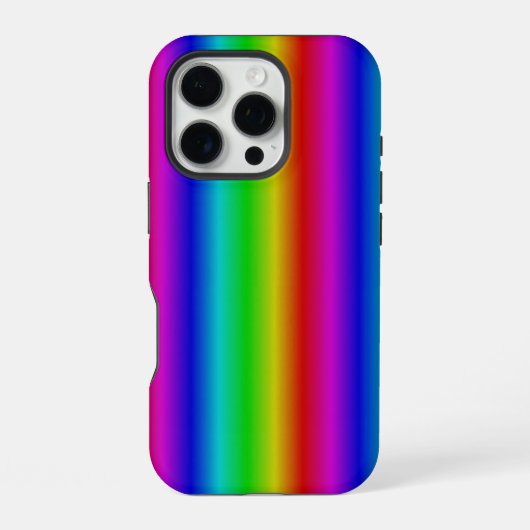 Regenbogenstreifen - Muster iPhone Hülle (Rückseite)
