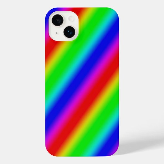 Regenbogenstreifen - Muster iPhone Hülle (Rückseite)