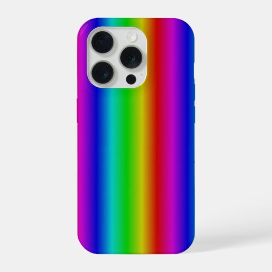 Regenbogenstreifen - Muster iPhone Hülle (Rückseite)