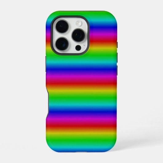 Regenbogenstreifen - Muster iPhone Hülle (Rückseite)