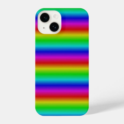 Regenbogenstreifen - Muster iPhone Hülle (Rückseite)