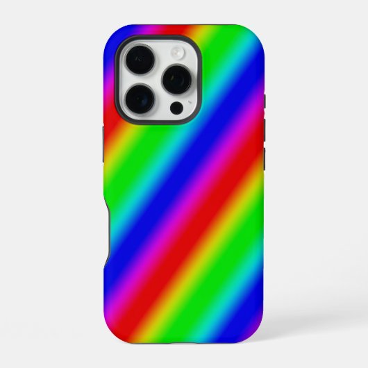 Regenbogenstreifen - Muster iPhone Hülle (Rückseite)