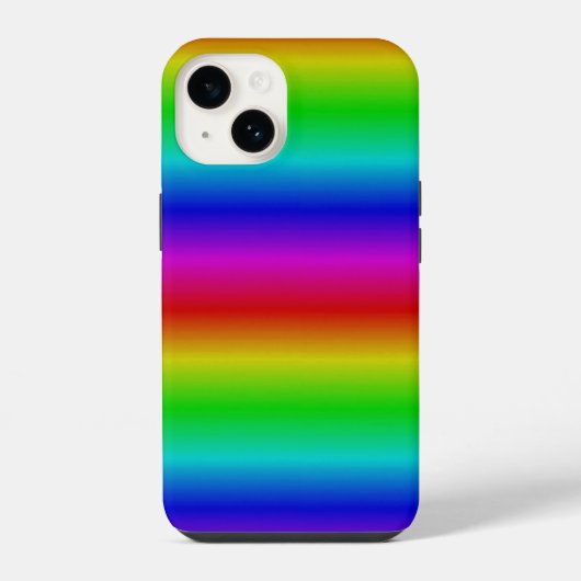 Regenbogenstreifen - Muster iPhone Hülle (Rückseite)