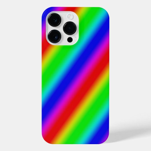 Regenbogenstreifen - Muster iPhone Hülle (Rückseite)