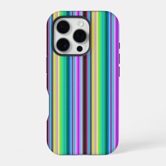 Regenbogenstreifen - Muster iPhone Hülle (Rückseite)