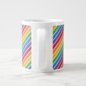Regenbogenstreifen Muster Jumbo-Tasse (Rückseite)