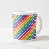 Regenbogenstreifen Muster Jumbo-Tasse (Vorderseite Rechts)