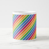 Regenbogenstreifen Muster Jumbo-Tasse (Vorderseite)