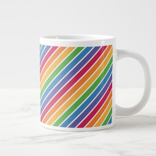 Regenbogenstreifen Muster Jumbo-Tasse