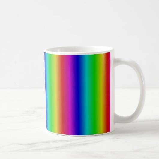 Regenbogenstreifen - Muster Kaffeetasse (Rechts)