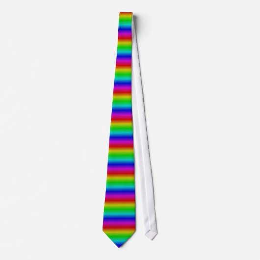 Regenbogenstreifen - Muster Krawatte (Vorderseite)