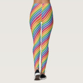 Regenbogenstreifen Muster Leggings (Rückseite)