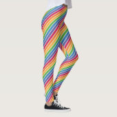 Regenbogenstreifen Muster Leggings (Rechts)