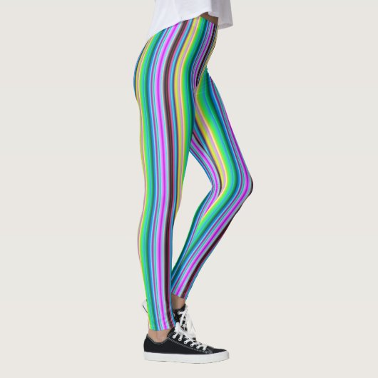 Regenbogenstreifen - Muster Leggings (Rechts)