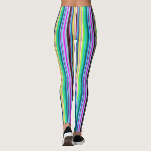 Regenbogenstreifen - Muster Leggings (Rückseite)