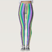 Regenbogenstreifen - Muster Leggings (Vorderseite)