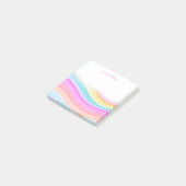 Regenbogenstreifen-Muster Rosa Benutzerdefiniert Post-it Klebezettel (angewinkelt)