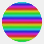Regenbogenstreifen - Muster Runder Aufkleber (Vorderseite)