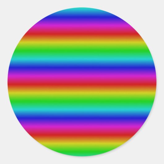 Regenbogenstreifen - Muster Runder Aufkleber (Vorderseite)