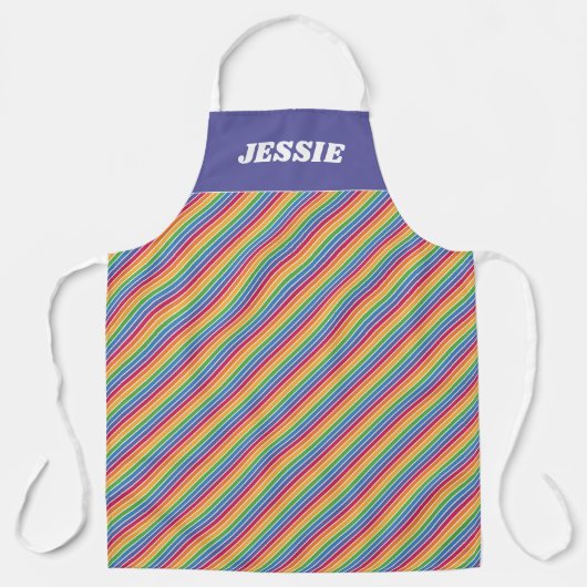 Regenbogenstreifen Muster Schürze (Vorderseite)