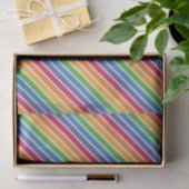 Regenbogenstreifen Muster Seidenpapier (Geschenk)