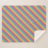 Regenbogenstreifen Muster Sherpadecke (Vorderseite (Horizontal))