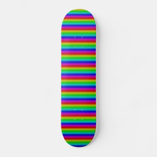Regenbogenstreifen - Muster Skateboard (Vorderseite)