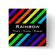Regenbogenstreifen Name/Pronoun-Taste