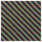 Regenbogenstreifen - Naturgewebe Stoff (Nahaufnahme)