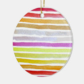 Regenbogenstreifen niedliche Wasserfarbe Keramik Ornament (Links)