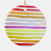 Regenbogenstreifen niedliche Wasserfarbe Keramik Ornament (Hinten)