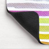 Regenbogenstreifen niedliche Wasserfarbe Mousepad (Ecke)